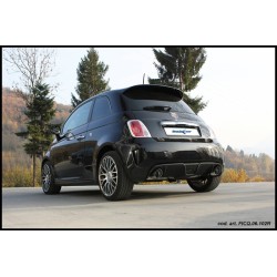 Silenziatore Tondo ø102 Racing Dx + Sx diretto Abarth 500 595 695 INO-FICQ.06.102R