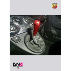 Pomello cambio 695 Look rosso Abarth 500 DNA-PC1582R