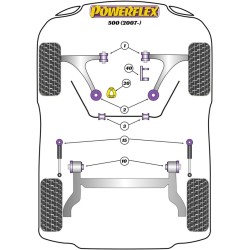 Pos.2 - Boccole posteriori bracci anteriori Abarth 500 595 695 POW-PFF16-502