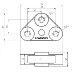 Boccola fissaggio scarico Honda POW-EXH040