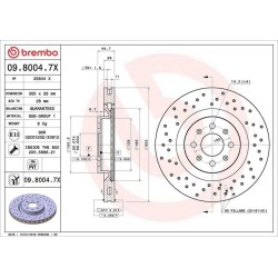 Dischi anteriori 305x28 Xtra Abarth BRE-09.8004.7X