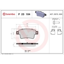 Pastiglie posteriori Prime Abarth/Fiat BRE-P23104