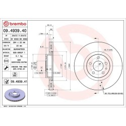 Dischi anteriori 284x22 Prime Fiat 500L BRE-09.4939.41