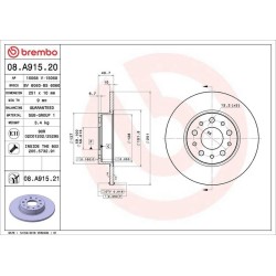 Dischi posteriori 251x10 Prime Fiat 500L/Tipo BRE-08.A915.21