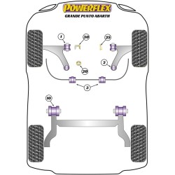 Pos.3 - ø16.4 - Boccole barra stabilizzatrice anteriore Abarth POW-PFF80-1103-16.4