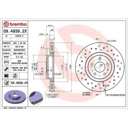 Dischi anteriori 284x22 Xtra Alfa Romeo BRE-09.4939.2X