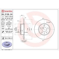 Dischi posteriori 251x10 Prime Alfa Romeo/Lancia BRE-08.3126.21