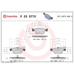 Pastiglie anteriori Xtra Alfa Romeo/Fiat BRE-P23077X