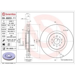 Dischi anteriori 330x32 Prime Alfa Romeo BRE-09.8933.11