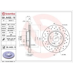 Dischi anteriori 282x23 Xtra Honda Civic BRE-09.A455.1X