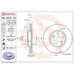Dischi anteriori 293x25 Prime Honda Civic BRE-09.C313.11