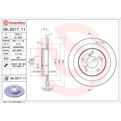 Dischi posteriori 296x11 Prime Honda Civic Type R BRE-08.D217.11
