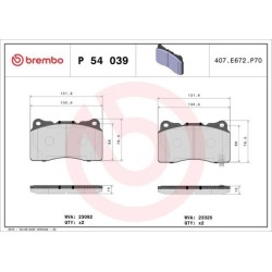 Pastiglie anteriori Prime Honda/Mitsubishi/Subaru BRE-P54039