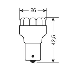 Lampadina P21W Led series arancione LAM-58370