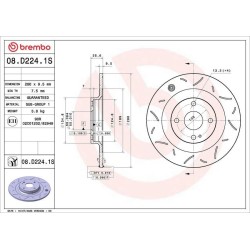 Dischi posteriori 280x9,5 Sport Mazda Mx-5 BRE-08.D224.1S
