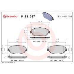 Pastiglie anteriori Prime Lexus/Toyota BRE-P83037